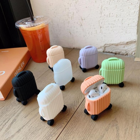 GoByte Accessories - NEW Cute Suitcase Airpods Silicone Case